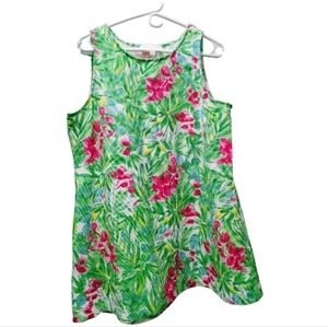 🌺**Pappagallo** Vibrant TROPICAL dress 🩵🌺🩷💚🤍